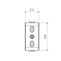 Priza Italia 2P+E 16A Titan 1modul Chorus - Gw14203 4