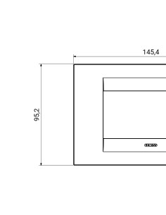 Rama Ornament 4module Geo Chorus Alb Lucios - Gw16404tb