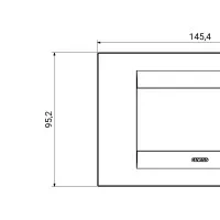 Rama Ornament 4module Geo Chorus Negru Mat - Gw16404vn 2