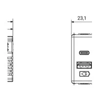 Priza Incarcator USB Tip A+C 3A Alba Gw20363 3
