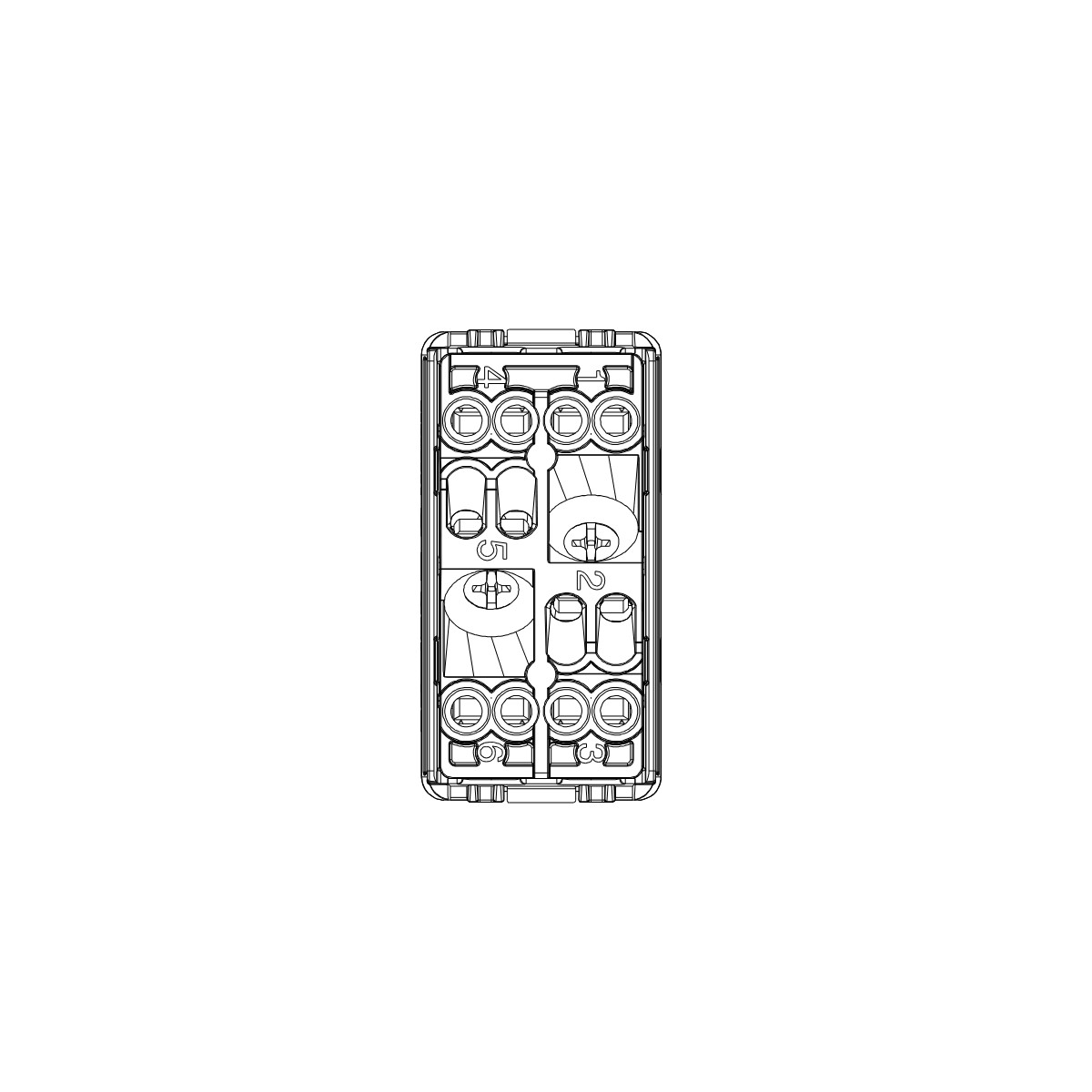 Intrerupator Cu Trei Cai 1P 250V 10 A Nul - Simbol Sus-Jos 1 Modul GW20559