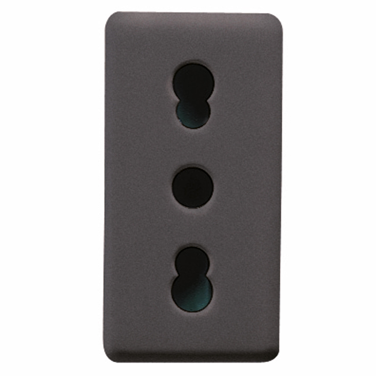 Priza Italia 16A 2P+E Neagra 1 Modul Gw21203