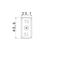 Priza TV Neagra 1 Modul Gw21228 4