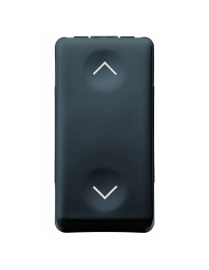 Buton 1P 250V C.a. - No+no 10A - Cu Interblocare Simbol Sus Si Jos 1 Modul Negru Gw21521