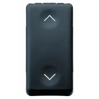 Buton 1P 250V C.a. - No+no 10A - Cu Interblocare Simbol Sus Si Jos 1 Modul Negru Gw21521