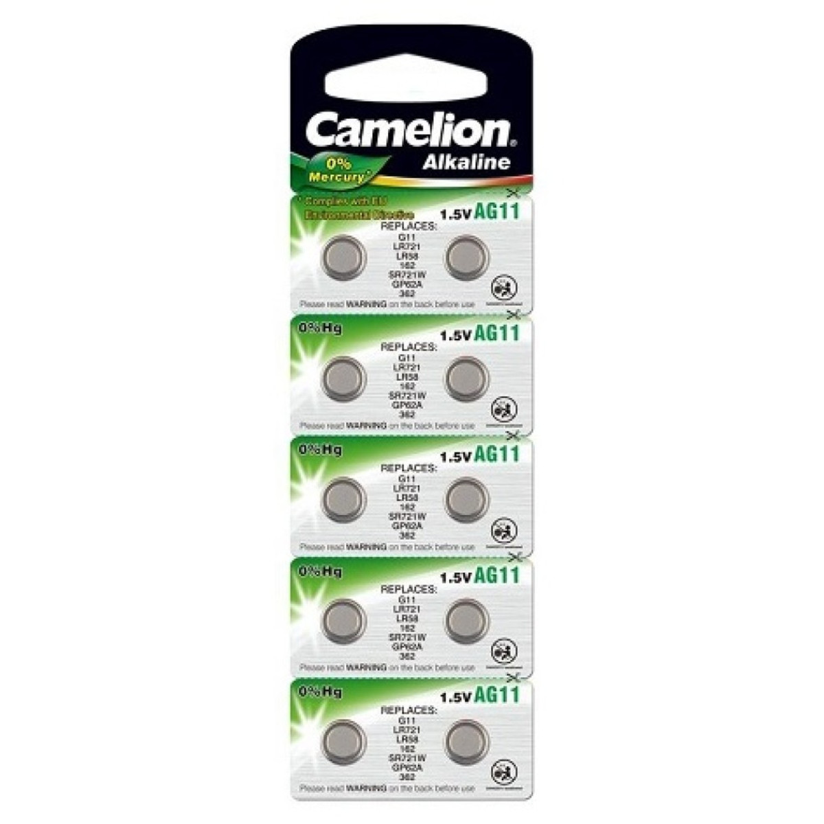 Baterie Camelion Alcalina AG11/LR721