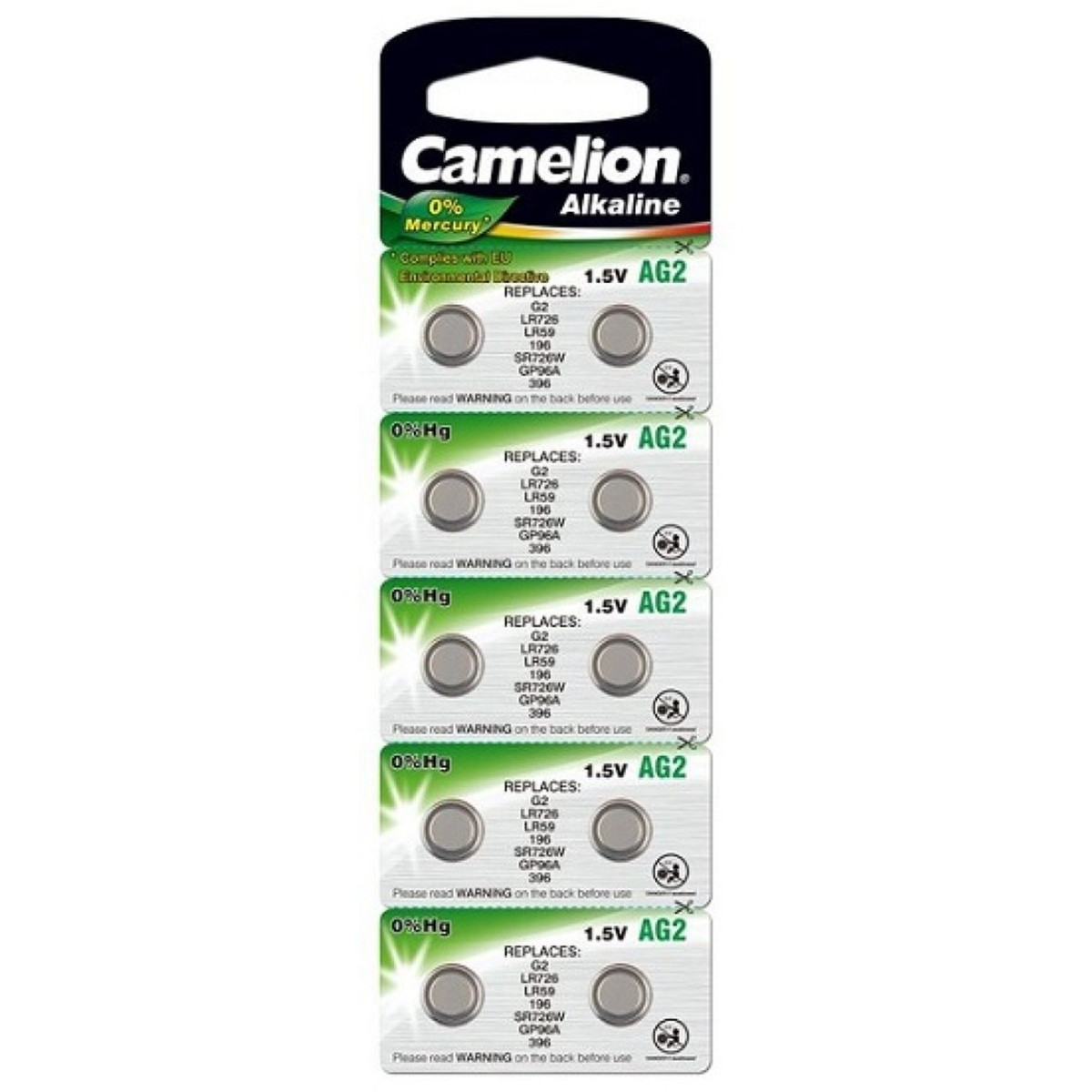 Baterie Camelion Alcalina AG2/LR726 - 10 Bucati