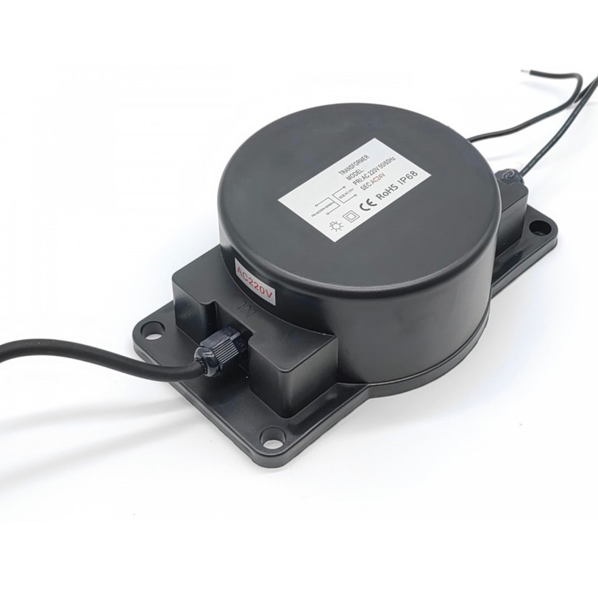 Transformator IP68 cu intrare 230 V și ieșire în curent alternativ, 105 W, 180 x 133 x 65 mm (cod PL8692)