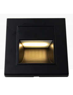 Spot LED Perete 1W Negru 3000K Lumina Calda