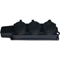 Cap Prelungitor Cauciuc Negru 3P IP44 2