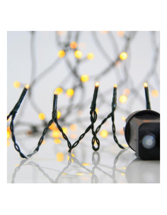 Ghirlanda 700 LED, 8 M/F & Memorie, Fir Verde, Alb Cald, 5CM, Cablu 3m, IP44