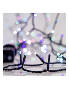 Ghirlanda 700 LED, 8 M/F & Memorie, Fir Verde, Opal MultiLED, 5cm, Cablu 3m, IP44