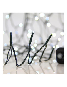 Ghirlanda 1500 LED, 8 M/F & Memorie, Fir Verde, Alb Rece, 5cm, Cablu 3m, IP44