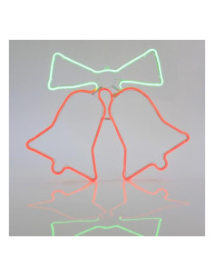Clopotei 3M Neon LED, 2 Cai, Rosu, 59x47cm, IP44