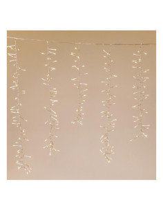 Turture Ciorchine 480 LED, 8 M/F, Fir Transparent, Alb Cald, (H100 x L200cm, 30/40/50/50/40/30), Cablu 3m