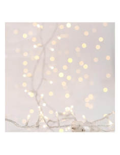 Perdea 240 LED, Fir Transparent, Alb Cald, (H100 x L200cm, 20 linii x 12 LED), Cablu 3m