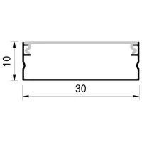 Profil Aplicat Lat Aluminiu Dispersor 2000x30x10Mm 90° 2